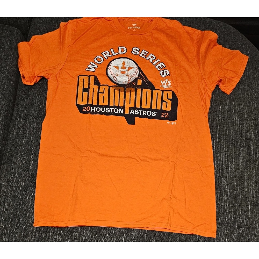 Fanatics Houston Astros 2022 World Series Champions T-Shirt. Size MED